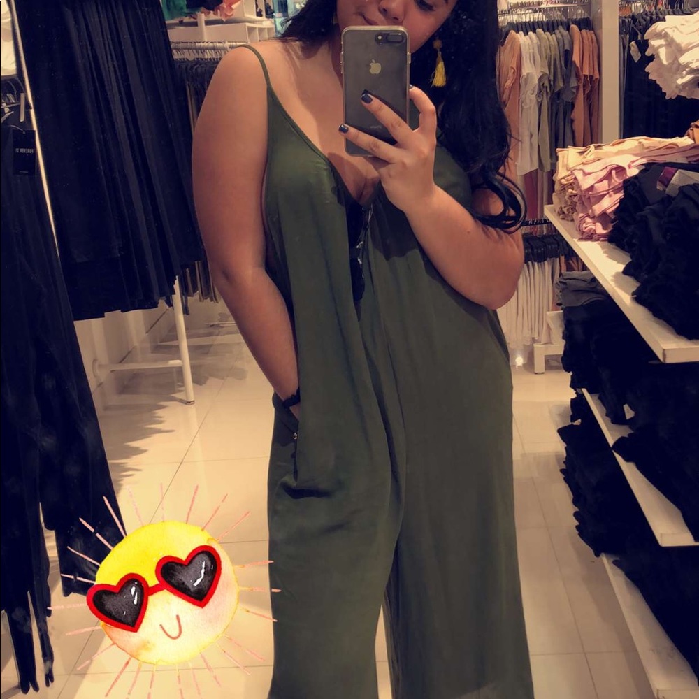Olive green romper